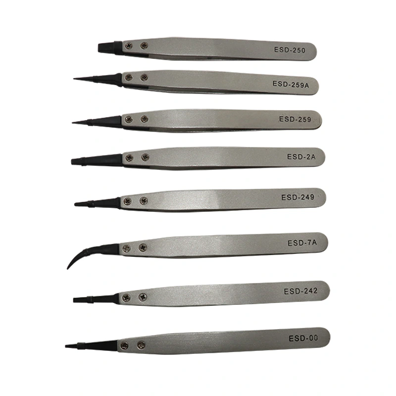 Pentinge ESD Tweezers ing industri informasi elektronik