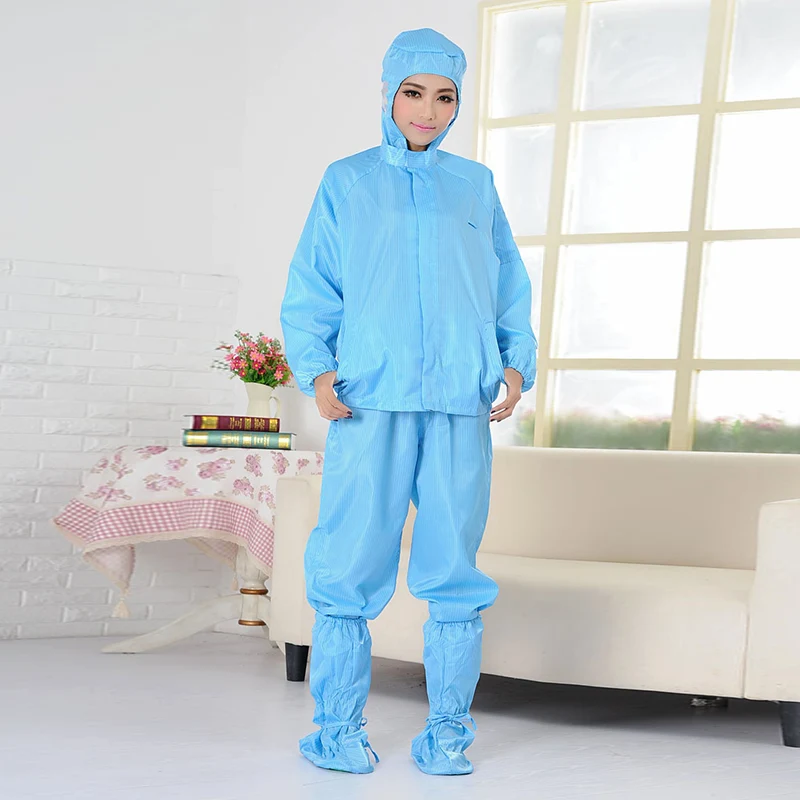 Biru One-Piece Suit Busana Anti-Statis